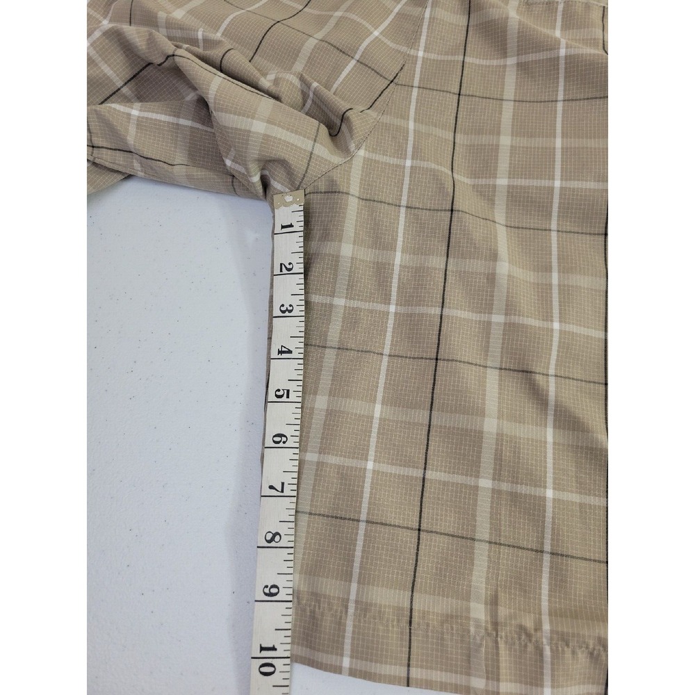 PGA Tour Golf Shorts Plaid Performance Classic Fit Activewear Beige Tan Mens 34 - Picture 6 of 10